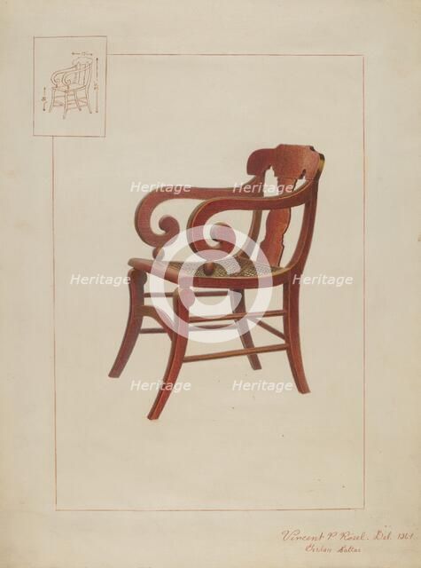 Empire Chair, c. 1937. Creator: Vincent P. Rosel.