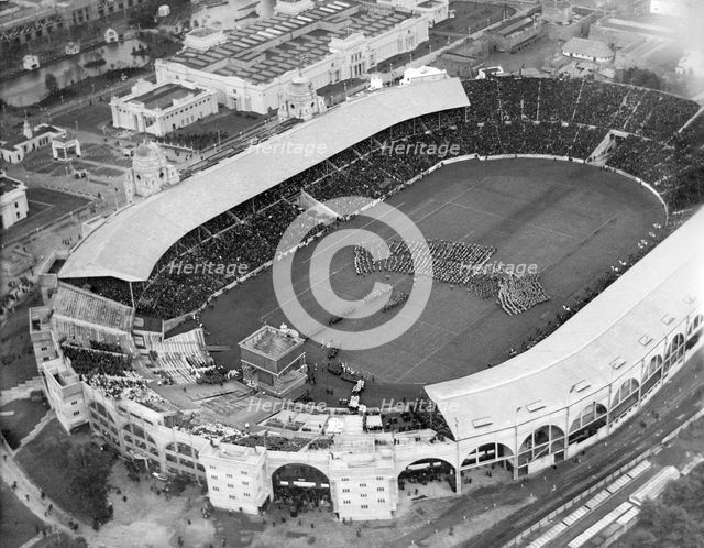 Empire Day celebrations, Wembley Stadium, London, 25 May 1924. Artist: Aerofilms.