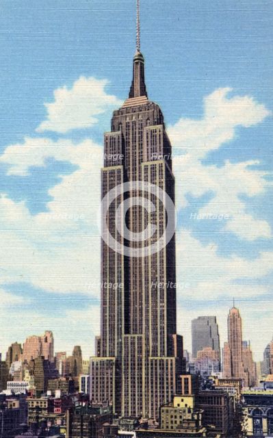 Empire State Building, New York City, New York, USA, 1951. Artist: Unknown