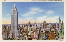 Empire State Building and Midtown New York City, New York, USA, 1933