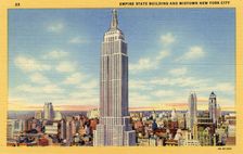 Empire State Building and Midtown New York City, New York, USA, 1933