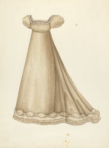 Empire Wedding Dress, 1935/1942. Creator: Unknown