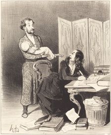 Emportez donc ça plus loin... impossible de travailler..., 1844. Creator: Honore Daumier