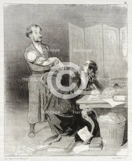 Emportez donc ça plus loin...il est impossible de travailler..., 1844. Creator: Honore Daumier.