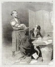 Emportez donc ça plus loin...il est impossible de travailler..., 1844. Creator: Honore Daumier