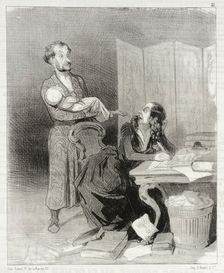 Emportez donc ça plus loin...il est impossible de travailler..., 1844. Creator: Honore Daumier