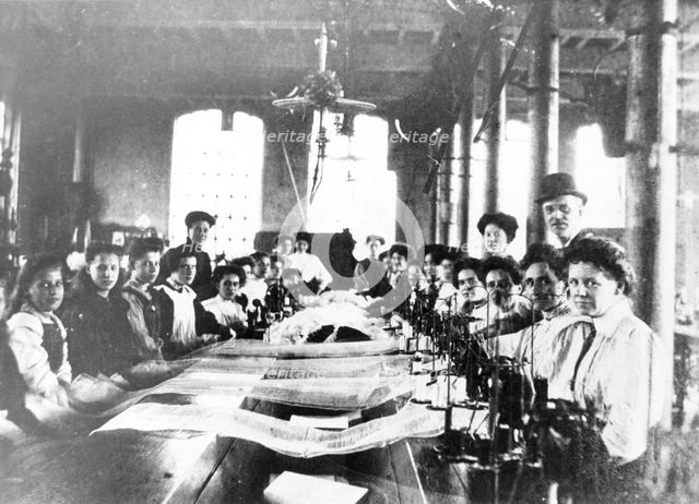 Employees of the Midland Lace Company, St Ann's Well Road, Nottingham, Nottinghamshire, 1906. Creator: Unknown.