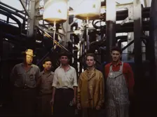 Employees at Mid-Continent Refinery, Tulsa, Okla., (1943?). Creator: John Vachon