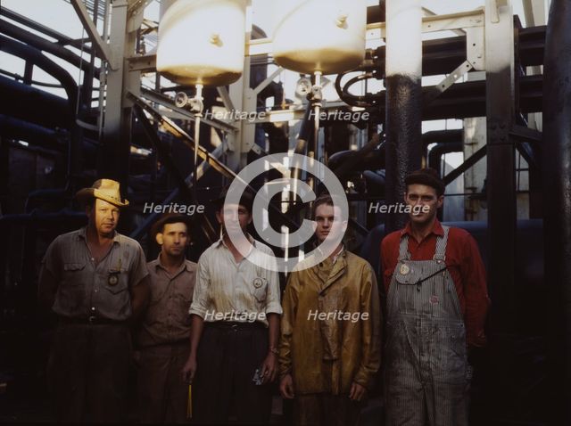 Employees at Mid-Continent Refinery, Tulsa, Okla., (1943?). Creator: John Vachon.
