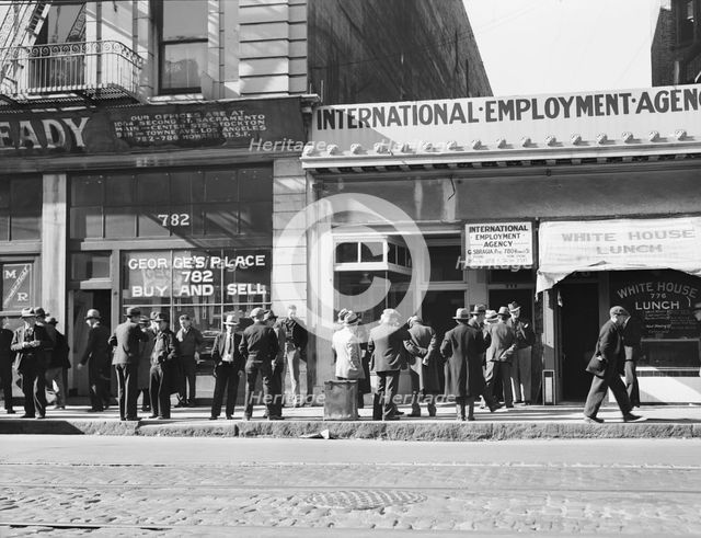 Employment agency, San Francisco, 1937. Creator: Dorothea Lange.