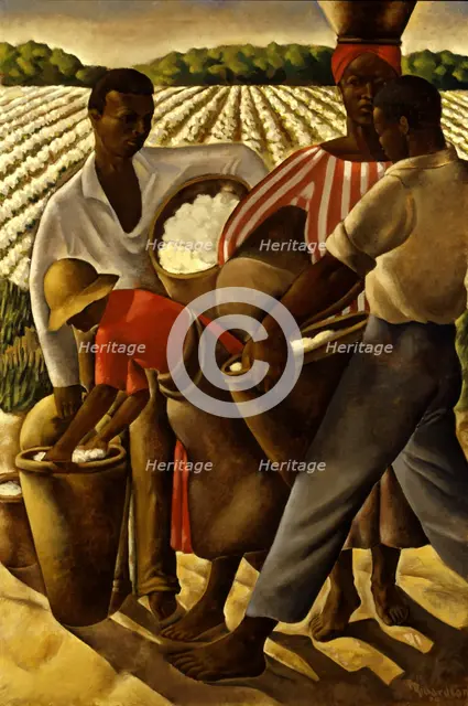 Employment of Negroes in Agriculture, 1934. Creator: Earle Richardson.
