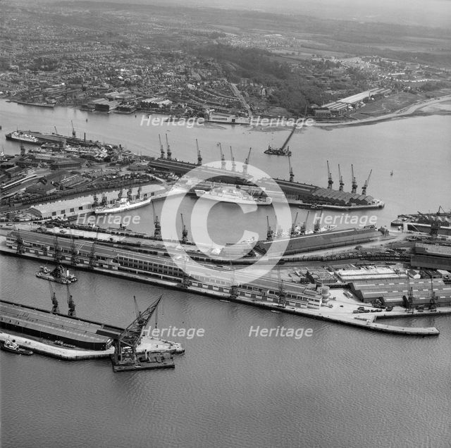 Empress and Ocean Docks, Southampton, Hampshire, 1961. Artist: Aerofilms.