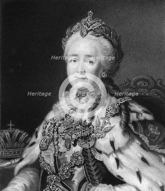 Empress Catherine the Great of Russia, 1836.Artist: R Woodman