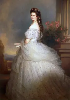 Empress Elisabeth of Austria with Diamond stars in her hair, 1865