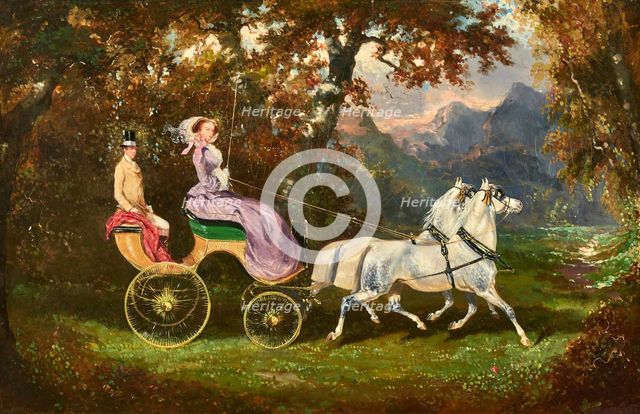 Empress Elisabeth's Carriage Ride. Creator: Alexander Bensa.