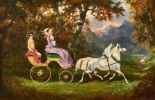 Empress Elisabeth's Carriage Ride. Creator: Alexander Bensa