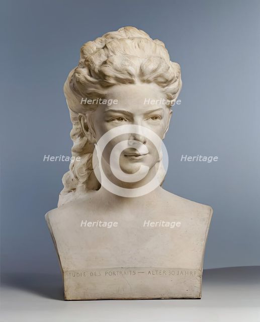 Empress Elisabeth with loose hair, (1903?). Creator: Stefan Schwartz.