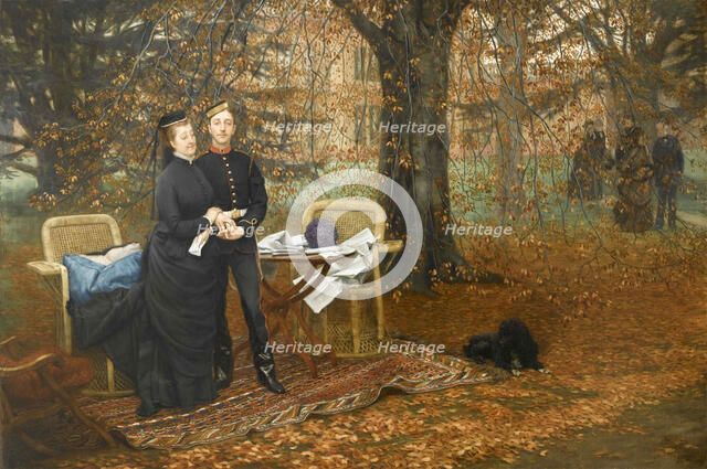 Empress Eugenie (1826-1920) and Louis-Napoléon Bonaparte (1856-1879), Prince Imperial, at Camden Pla