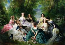 Empress Eugénie (1826-1920) Surrounded by Her Ladies-in-Waiting, 1855