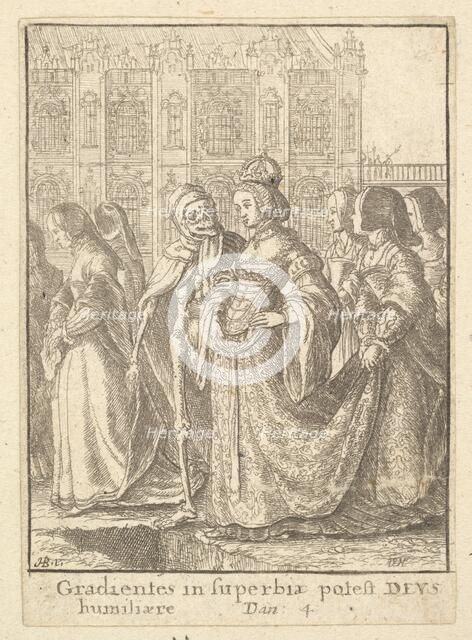 Empress, from the Dance of Death, 1651. Creator: Wenceslaus Hollar.
