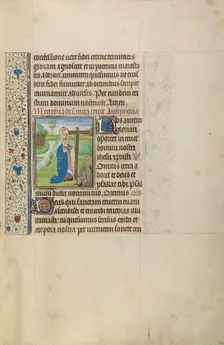Empress Helena with the True Cross; Arenberg Hours, early 1460s. Creator: Workshop of Willem Vrelant
