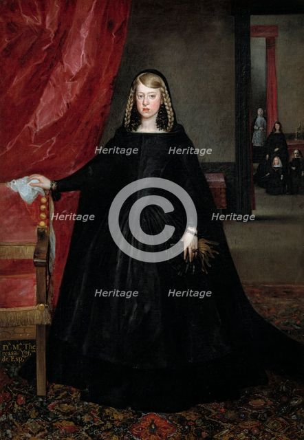 Empress Margaret of Austria in Mourning Dress, between 1665 and 1666. Creator: Juan Battista Martinez del Mazo.