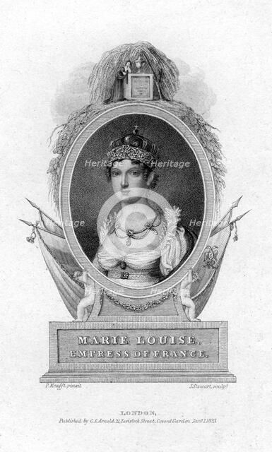 Empress Marie-Louise, second wife of Napoleon, 1823.Artist: J Stewart