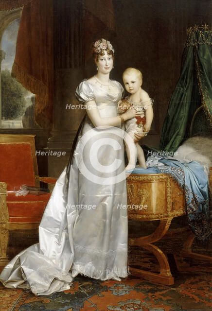 Empress Marie-Louise With the King of Rome. Artist: Gérard, François Pascal Simon (1770-1837)