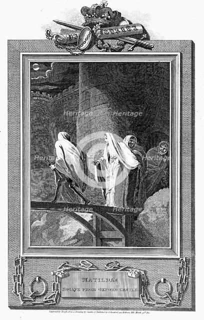 Empress Matilda escaping from the besieged Oxford Castle, 1142 (c19th century). Artist: Unknown