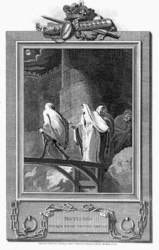 Empress Matilda escaping from the besieged Oxford Castle, 1142 (c19th century)