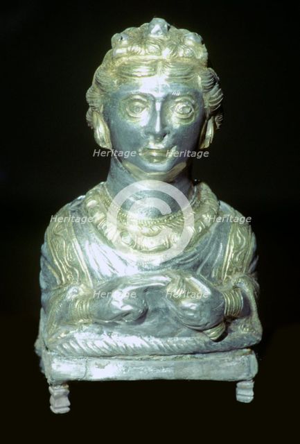 'Empress' pepper pot from the Hoxne hoard, Roman Britain, buried in the 5th century. Artist: Unknown