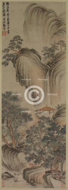 Empty Arbor and Rapid Waterfall, 1468. Creator: Zhang Ning (Chinese, 1426-c. 1495).
