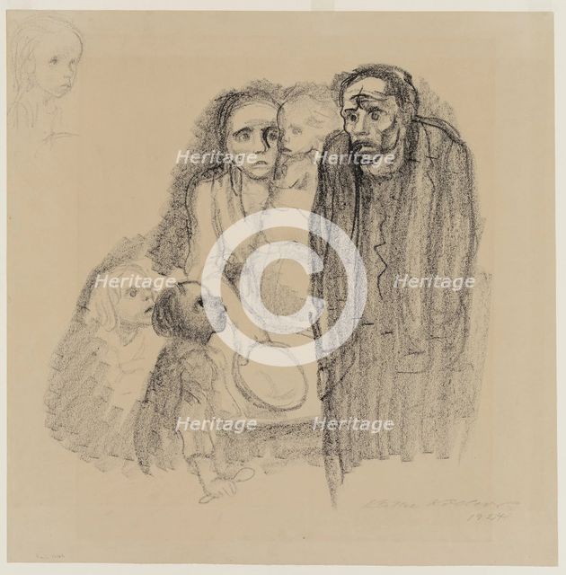 Empty Dishes, 1924. Creator: Kathe Kollwitz.