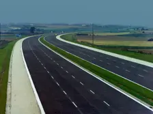 Empty road; the East Ardley section of the M1, prior to opening, Wakefield, West Yorkshire, 1967. Creator: Michael Walters