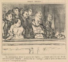 En contemplation devant le vaisseau de l'opera, c1856. Creator: Honore Daumier