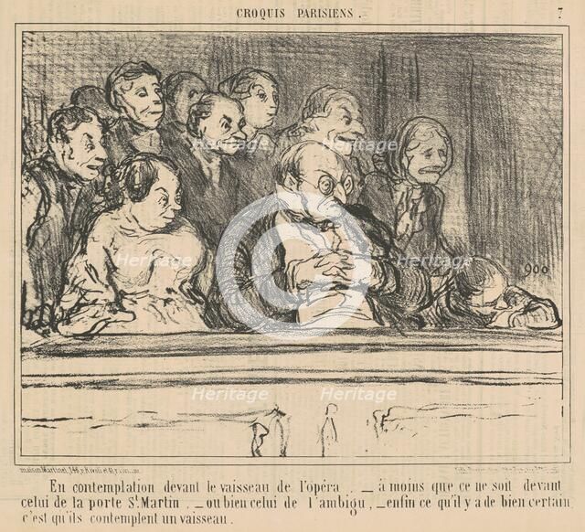 En contemplation devant le vaisseau de l'opera, 19th century. Creator: Honore Daumier.