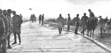 'En Champagne; La route de Somme-Py a Souain, que l'ennemi avait sauter, refaite a l'aide..., 1918. Creator: Unknown