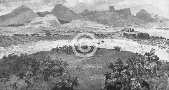 'En Afrique, La fin du general Beyers, tue dans sa fuite, au milieu du Vaal', 1914 (1924). Creator: Unknown.
