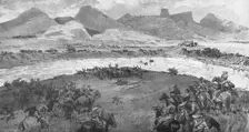 En Afrique, La fin du general Beyers, tue dans sa fuite, au milieu du Vaal 1914 (1924). Creator: Unknown