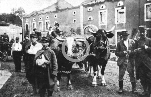 'En Alsace et sur la Frontiere; Bremenil, que traverse ce convoi de blesses', 1914. Creator: Unknown.