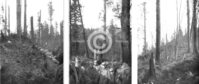 'En Alsace; Lignes de tranchees et elements de blockhaus et occupes par nos troupes', 1915. Creator: Unknown.