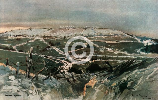 ''En Argonne; Vauquois', 1915. Creator: Francois Flameng.