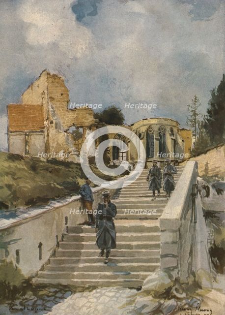''En Argonne; L'Eglise de Clermont-en-Argonne.', 1915. Creator: Francois Flameng.