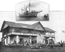En Asie, En Afrique, Au Congo; Le batiment administratif du poste Coco-Beach..., 1914 (1924) Creator: Unknown
