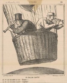 En ballon captif, 1867. Creator: Honore Daumier
