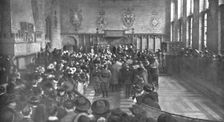 En Belgique delivree; La reception des souverains belges, le 12 novembre 1918. a l'hotel..., 1918. Creator: Unknown