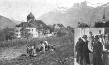 'En Exil; Le chateau de Zizers, dans les Grisons, residence d'exil du roi detrone de Baviere..., 19 Creator: Unknown