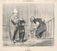 En famille, 19th century. Creator: Honore Daumier