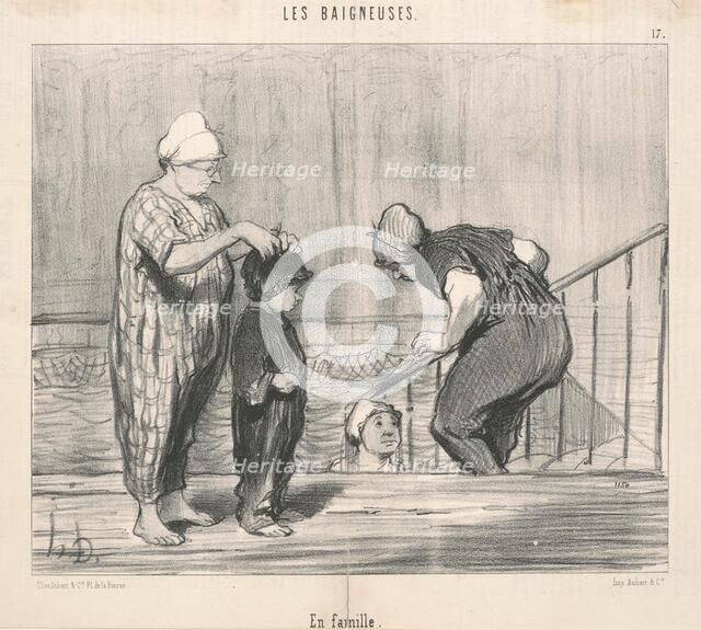 En famille, 19th century. Creator: Honore Daumier.