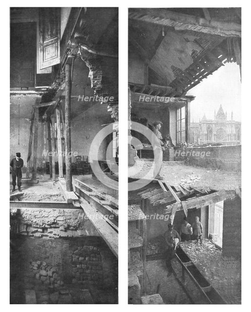 'En France les villes du front continuent a Souffrir', 1915 (1924). Creator: Unknown.